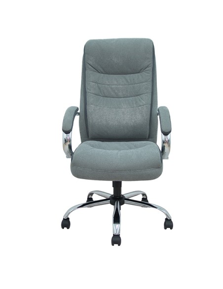 Poltrona direzionale Opti533 in tessuto grigio c/braccioli fissi base cromata Pi 8435501019459 Piqueras y Crespo SEDUTE DIREZ...