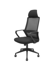 Poltrona direzionale Pro534 in tessuto nero c/poggiatesta c/braccioli fissi Piq 8435501019480 Piqueras y Crespo SEDUTE DIREZI...