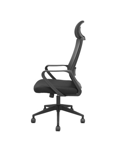 Poltrona direzionale Pro534 in tessuto nero c/poggiatesta c/braccioli fissi Piq 8435501019480 Piqueras y Crespo SEDUTE DIREZI...