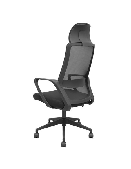 Poltrona direzionale Pro534 in tessuto nero c/poggiatesta c/braccioli fissi Piq 8435501019480 Piqueras y Crespo SEDUTE DIREZI...