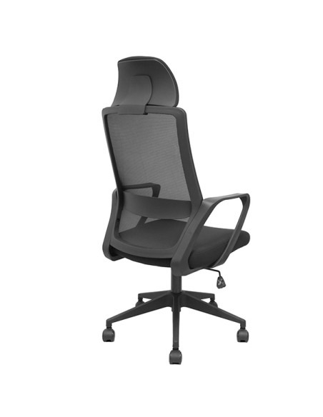 Poltrona direzionale Pro534 in tessuto nero c/poggiatesta c/braccioli fissi Piq 8435501019480 Piqueras y Crespo SEDUTE DIREZI...
