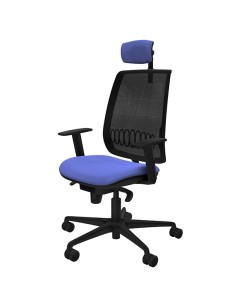 Sedia ergonomica Alares c/bracc regolabili e poggiatesta azzurro Piqueras y Cres 8447459143964