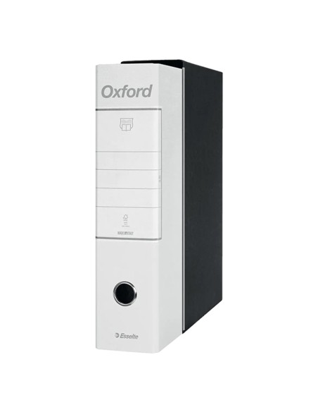 Registratore OXFORD G85 bianco dorso 8cm f.to protocollo ESSELTE 390785000 ESSELTE REGISTRATORI A LEVA