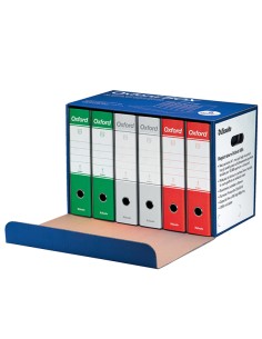 Scatola 6 registratori OXFORD BOX ITALIA G85 bianco-rosso-verde ESSELTE 390785114 ESSELTE REGISTRATORI A LEVA