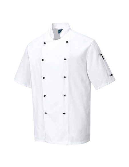 Giacca da cuoco Kent a maniche corte tg XL bianco Portwest C734WHRXL Portwest GIACCHE-GILET-GIUBBINI