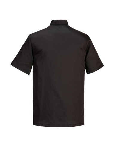 Giacca da cuoco Kent a maniche corte tg M nero Portwest C734BKRM Portwest GIACCHE-GILET-GIUBBINI