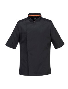 Giacca da cuoco MeshAir Pro a manica corta tg M nero Portwest C738BKRM Portwest GIACCHE-GILET-GIUBBINI