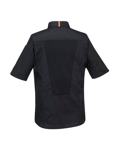 Giacca da cuoco MeshAir Pro a manica corta tg M nero Portwest C738BKRM Portwest GIACCHE-GILET-GIUBBINI