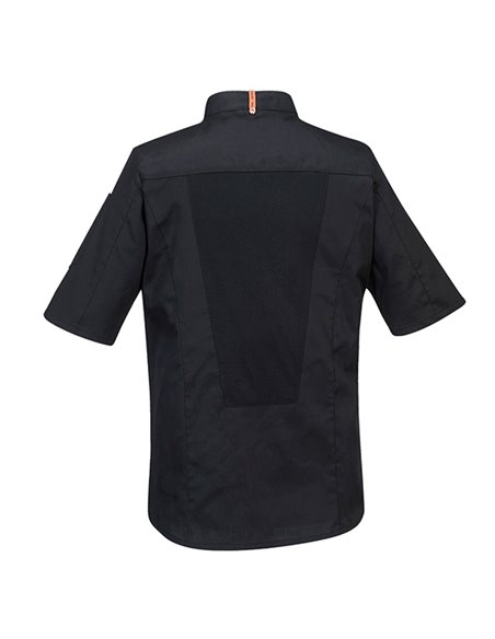 Giacca da cuoco MeshAir Pro a manica corta tg M nero Portwest C738BKRM Portwest GIACCHE-GILET-GIUBBINI