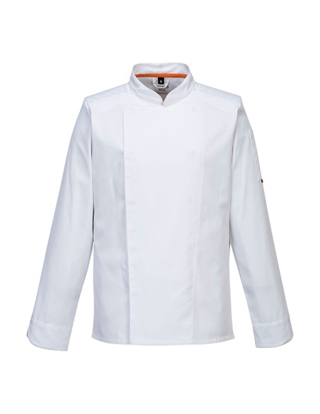 Giacca da cuoco MeshAir Pro a manica lunga tg M bianco Portwest C838WHRM Portwest GIACCHE-GILET-GIUBBINI