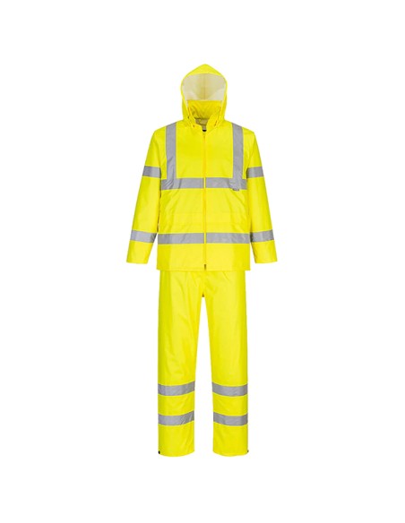 Completo antipioggia ripiegabile Hi-Vi tg L giallo fluo Portwest H448YERL Portwest PANTALONI-SALOPETTE-TUTE