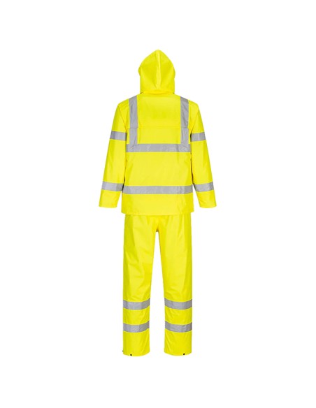 Completo antipioggia ripiegabile Hi-Vi tg L giallo fluo Portwest H448YERL Portwest PANTALONI-SALOPETTE-TUTE