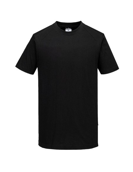 T-shirt a maniche corte Eco tg XL nero Portwest CD811BKRXL Portwest FELPE-MAGLIETTE-CAMICIE