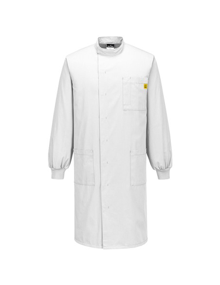 Camice da laboratorio antistatico Howie tg XL bianco Portwest AS15WHRXL Portwest CAMICI. GREMBIULI E DIVISE