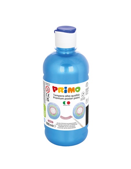 Box 6 tempera colori perlati 500ml colori assortiti PRIMO 234TP500ASS PRIMO TEMPERE