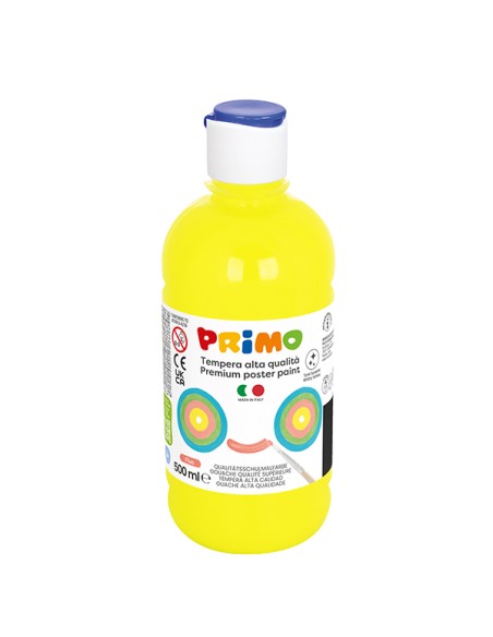 Box 6 tempera colori fluo 500ml colori assortiti PRIMO 255TP500ASS PRIMO TEMPERE