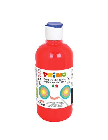 Box 6 tempera colori fluo 500ml colori assortiti PRIMO 255TP500ASS PRIMO TEMPERE