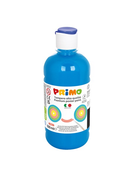 Box 6 tempera colori fluo 500ml colori assortiti PRIMO 255TP500ASS PRIMO TEMPERE