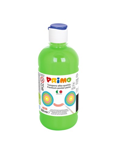 Box 6 tempera colori fluo 500ml colori assortiti PRIMO 255TP500ASS PRIMO TEMPERE