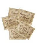 Box 100 Salviette 7x9cm limone e cannella avana Leone T6700.C100