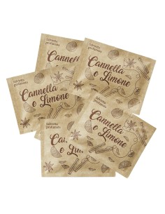 Box 100 Salviette 7x9cm limone e cannella avana Leone T6700.C100