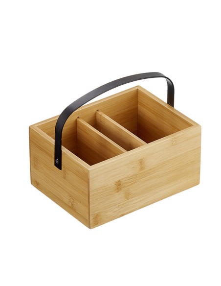 Cassetta porta condimenti 20x15x10cm bamboo naturale Leone S0139