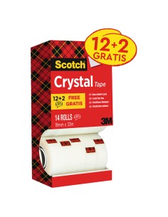 Value pack 12+1 nastri adesivi 19mmx33m Scotch Crystal Clear 600 7100216147 SCOTCH NASTRI ADESIVI C/DISPENSER