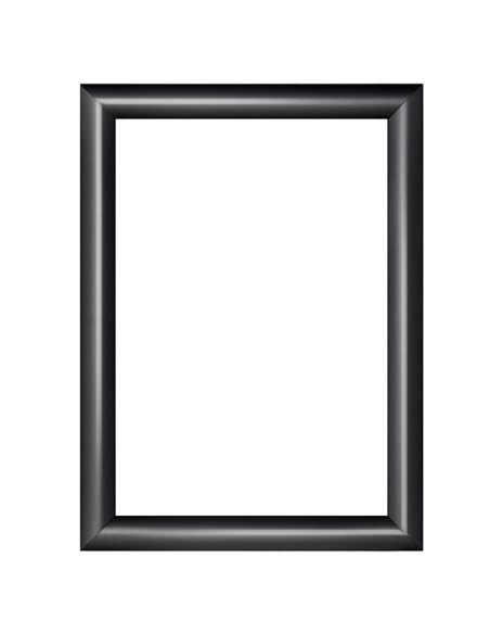 Cornice a scatto A4 profilo 25mm angolo smussato Showdown KRA4G25C9005 Showdown CORNICI DA PARETE E SUPPORTI