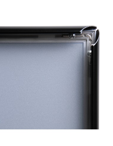 Cornice a scatto A4 profilo 25mm angolo smussato Showdown KRA4G25C9005 Showdown CORNICI DA PARETE E SUPPORTI