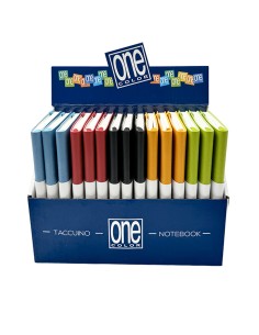 Display 15 taccuini One Color 64pag. A6 carta 70gr colori assortiti Blasetti 8742