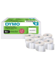 Value pack 6 rotoli etichette multiuso 54x70mm bianco (320 etic/rt) Dymo LW 2234188 DYMO ETICHETTE-NASTRI PER ETICHETTATRICI