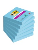 Cf. 6pz 90 foglietti Post-it® Super Sticky 76x76mm 654-6SS blu 7100263845