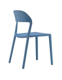 Seduta attesa Mina con braccioli  in PP blu MIN/BR/BL 2