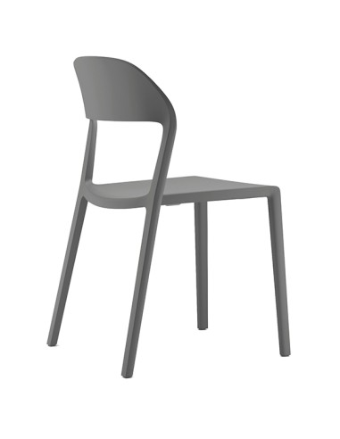 Seduta attesa Mina con braccioli in PP grigio MIN/BR/GR Unisit SEDUTE ATTESA