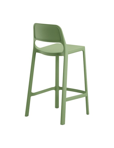 Sgabello alto Nuke in PP verde NKSB/SW