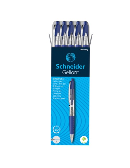 Penna gel a scatto Gelion+ punta 0.7mm blu Schneider P101003