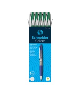 Penna gel a scatto Gelion+ punta 0.7mm verde Schneider P101004