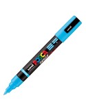 Marcatore Uni Posca PC5MBR punta brush 1.0 - 4.0mm azzurro Uni Mitsubishi M PC5MBR AZ