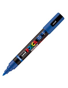 Marcatore Uni Posca PC5MBR punta brush 1.0 - 4.0mm blu Uni Mitsubishi M PC5MBR B UNI MITSUBISHI A BASE D'ACQUA