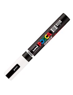 Marcatore Uni Posca PC5MBR punta brush 1.0 - 4.0mm bianco Uni Mitsubishi M PC5MBR BI UNI MITSUBISHI A BASE D'ACQUA 2
