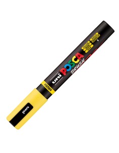 Marcatore Uni Posca PC5MBR punta brush 1.0 - 4.0mm giallo Uni Mitsubishi M PC5MBR G UNI MITSUBISHI A BASE D'ACQUA 2