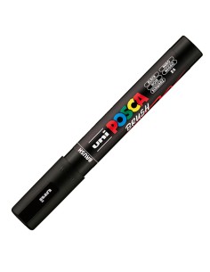 Marcatore Uni Posca PC5MBR punta brush 1.0 - 4.0mm nero Uni Mitsubishi M PC5MBR N UNI MITSUBISHI A BASE D'ACQUA 2