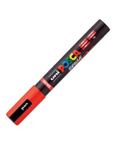 Marcatore Uni Posca PC5MBR punta brush 1.0 - 4.0mm rosso Uni Mitsubishi M PC5MBR R UNI MITSUBISHI A BASE D'ACQUA 2