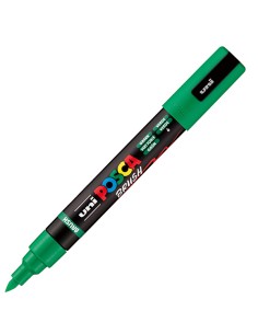Marcatore Uni Posca PC5MBR punta brush 1.0 - 4.0mm verde Uni Mitsubishi M PC5MBR V UNI MITSUBISHI A BASE D'ACQUA