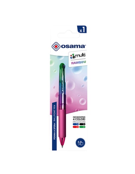 Penna sfera 4 colori 4 Multi 1.0mm Chrome rainbow OSAMA OW 84040165
