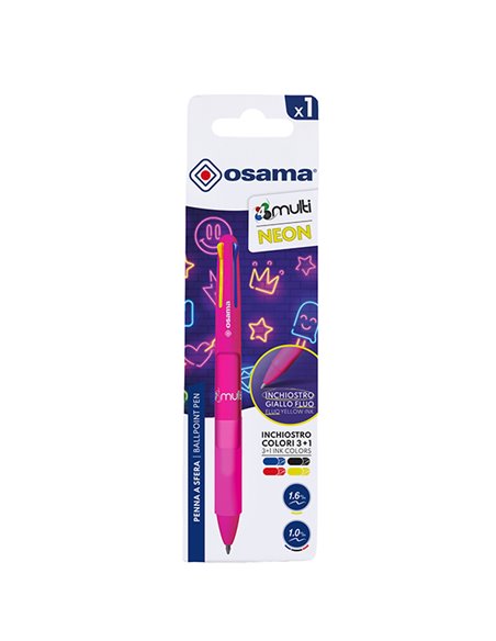 Penna sfera 4 colori 4 Multi 1.0mm fucsia neon OSAMA OW 84045573