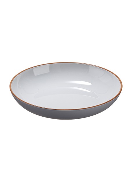 Piatto fondo rPET Ø22,2x4,4cm grigio Leone N0008 LEONE PIATTI MONOUSO