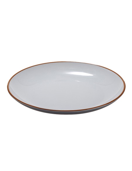 Piatto piano rPET Ø22x2,6cm grigio Leone N0006