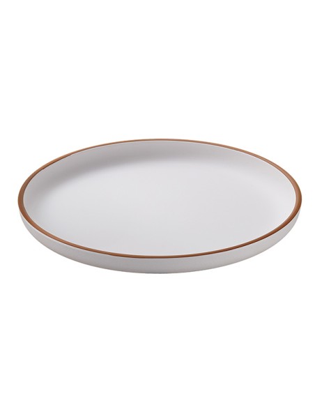 Piatto piano rPET Ø22x2,1cm bianco Leone N0002