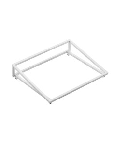 Supporto inclinato per vassoio 32,5x26,5x7cm metallo bianco Leone T0588.Y